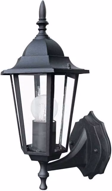 Netlighting MILANO Black Outdoor Up Wall Lantern IP44 W/D/H: 20.8 x 17 x 36 cm