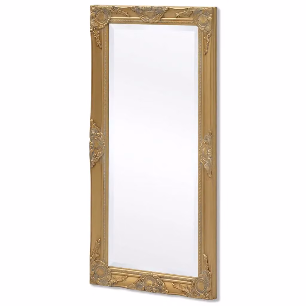Berkfield Home Antique Baroque Style Rectangular Wall Mirror, Gold, W: 100 cm, H: 50 cm – 4