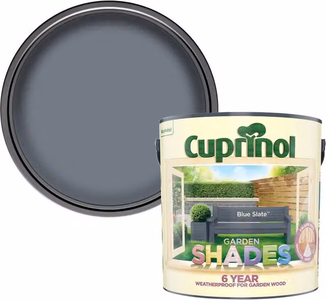 Cuprinol Garden Shades Matt Wood Paint in Blue Grey, 2.5l – 1