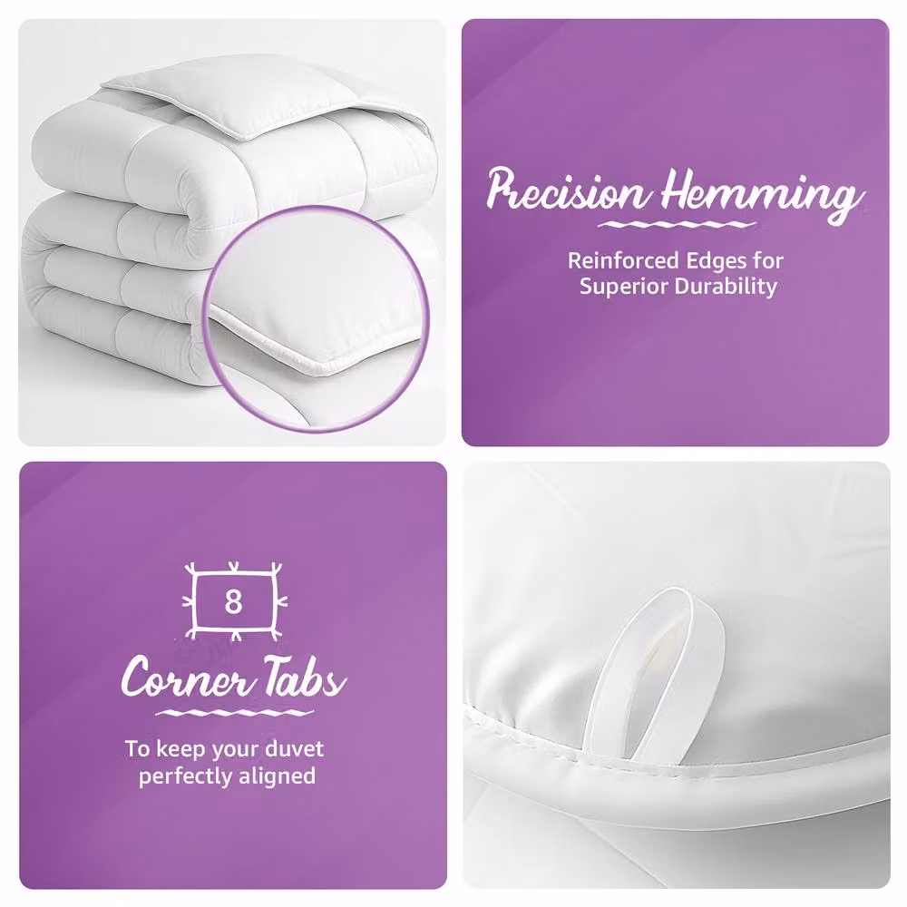 Pamposh Super King 10.5 Tog White Hotel Quality Anti Allergy Duvet – 4
