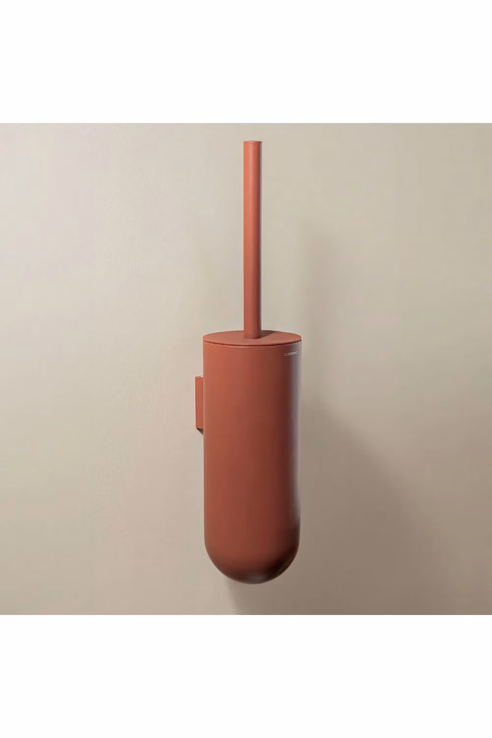 Cosmic Wall Mounted Toilet Brush in Brown with Stainless Steel Accents – 2