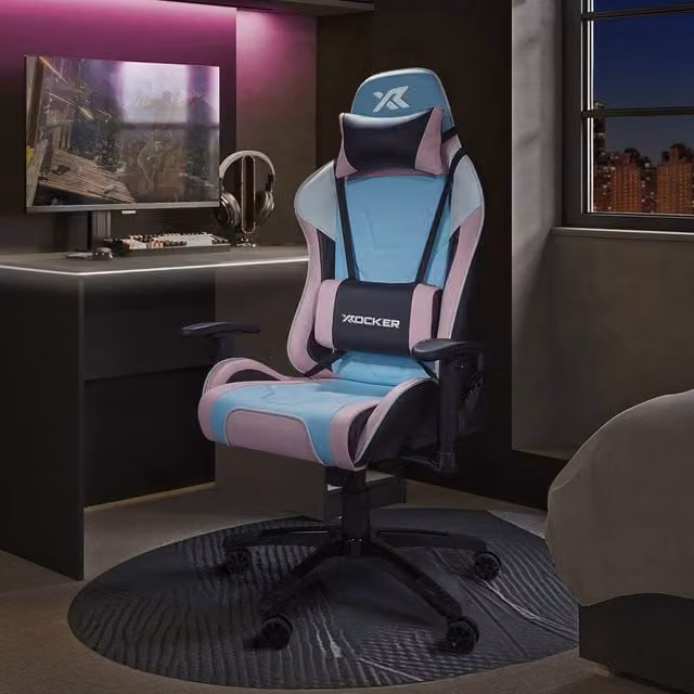 X Rocker Agility eSport Ergonomic Gaming Chair in Pink