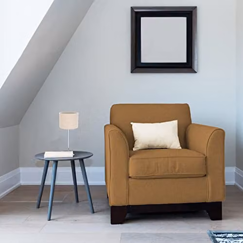 Happy Homewares Round Drum Fabric Lamp Shade in Beige, W/D/H: 20.32 x 20.32 x 15 cm – 2