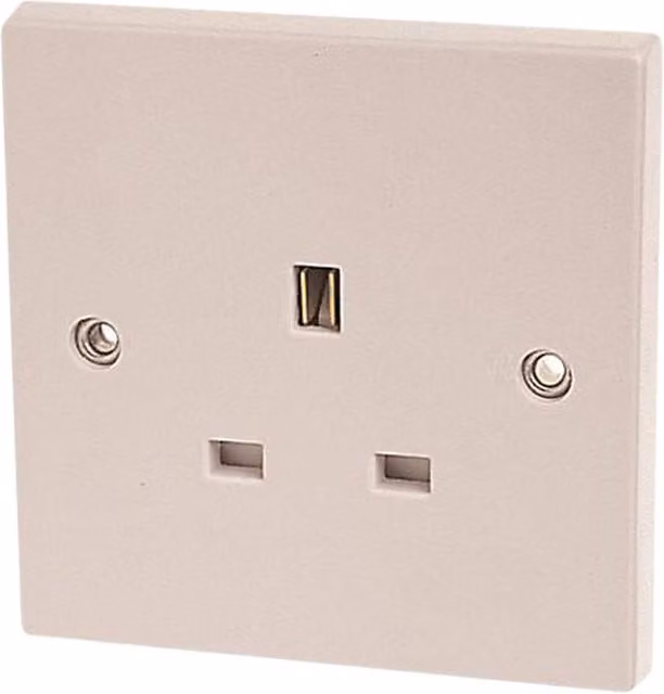 Dencon Unswitched 1 Gang Socket - White