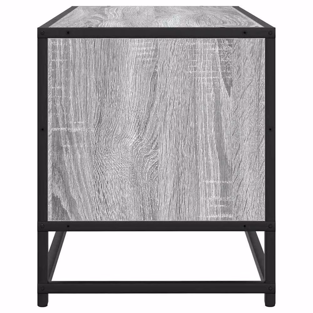 Berkfield Home Grey Sonoma TV Cabinet in Engineered Wood and Metal, W: 100 cm, D: 34.5 cm, H: 40 cm – 3