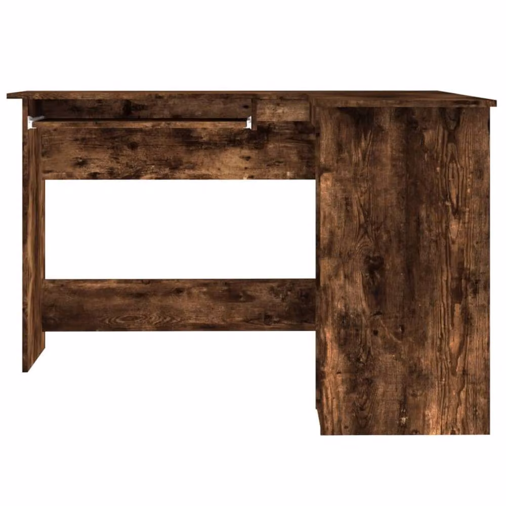 Berkfield Home Modern Corner Desk in Smoked Oak Brown, W/D/H: 120 x 140 x 75 cm – 4