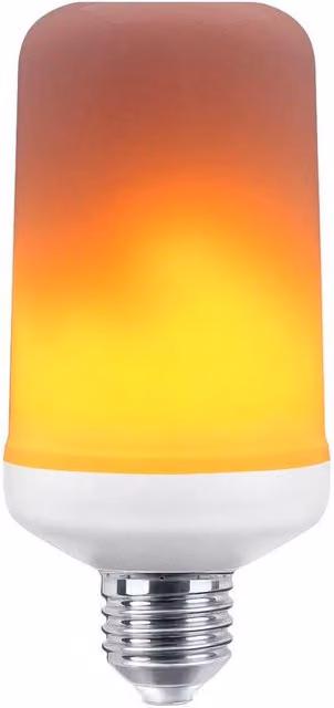 SPETLEK Flame Fire Effect E27 LED Candle Light Bulb in White and Transparent