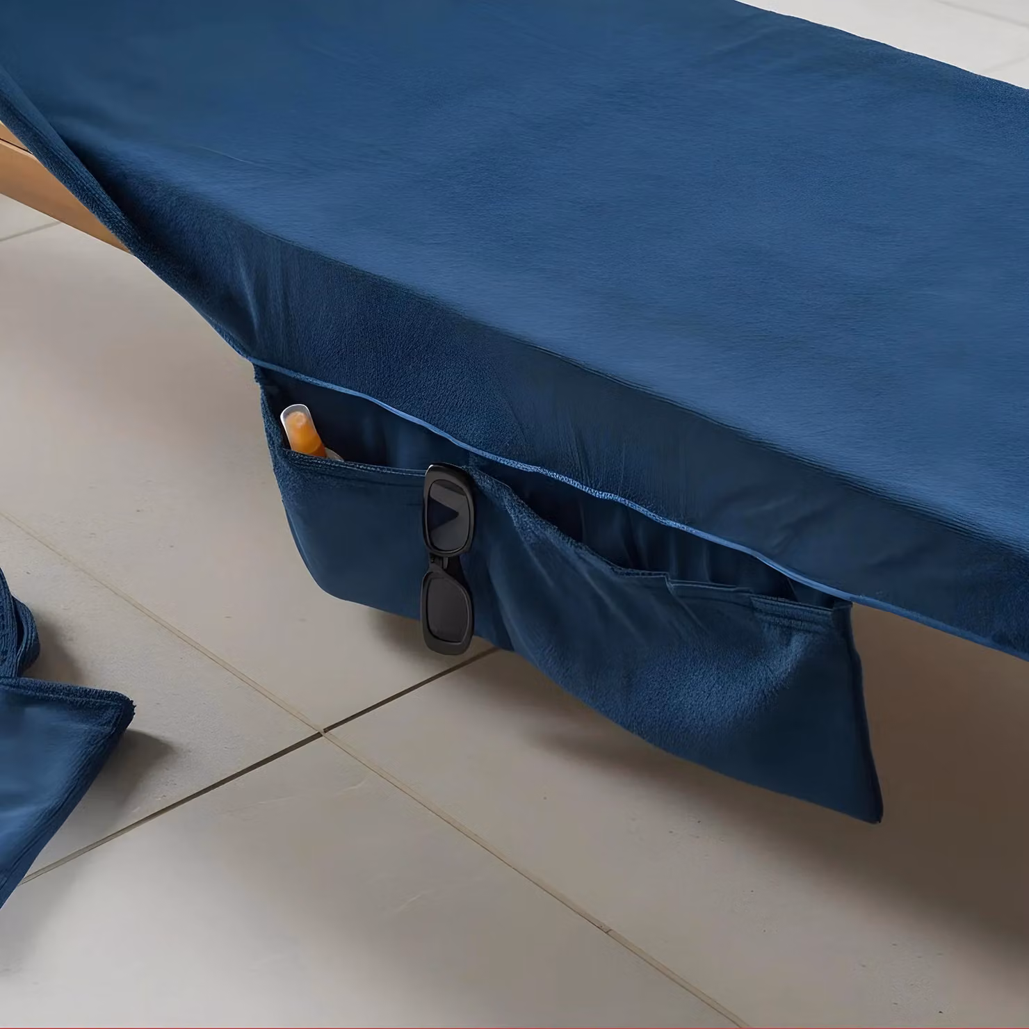 OHS Microfibre Quick Dry Absorbent Beach Towel for Adults, Blue, W/H: 75 x 215 cm – 9