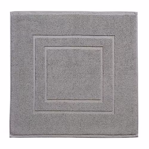 Christy Brixton Cotton Bath Mat, Grey, W/D: 60.0 x 60.0 cm – 1