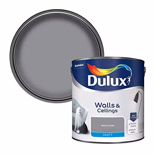 Dulux Matt Wall Paint in Natural Slate Grey, 2.5 l