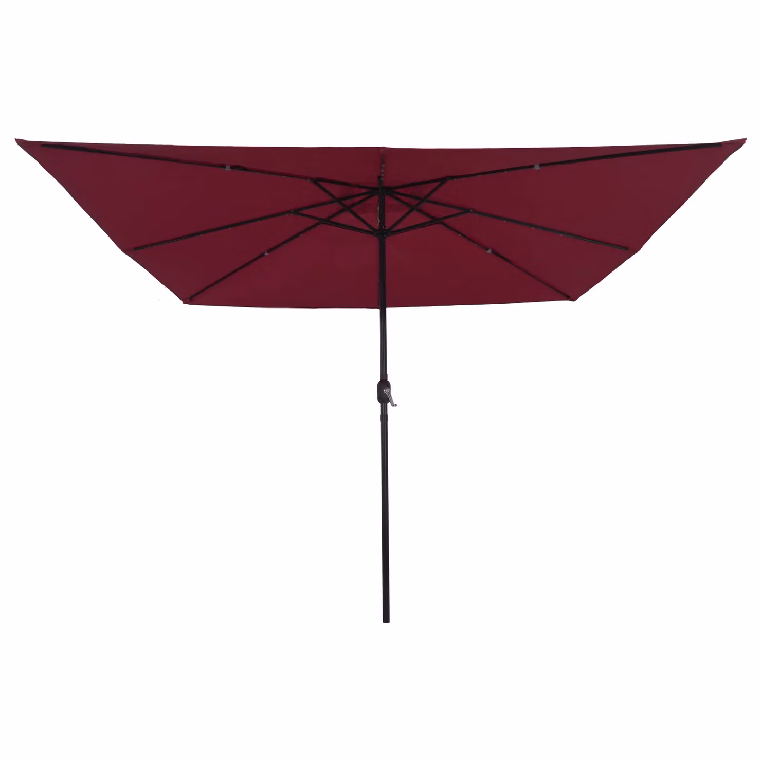 Berkfield Home Square Garden Parasol with LED Lights, Bordeaux Red, W: 295 cm, D: 245 cm – 2