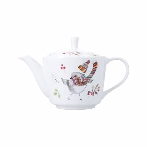 Mikasa Floral Bone China Teapot in White, 650ml – 1