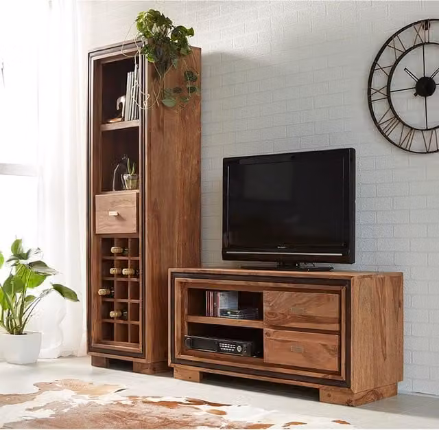 Worcester Jockey Sheesham Wood Wine Bookcase in Brown
