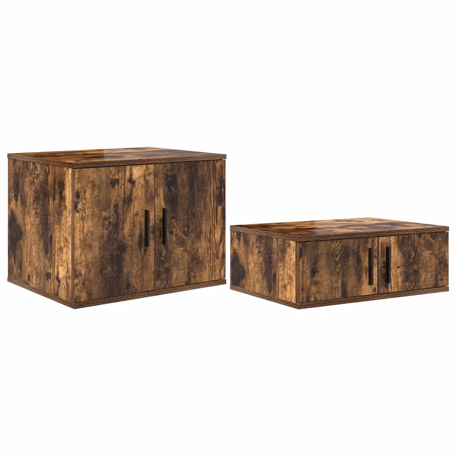 Berkfield Home Smoked Oak Storage Cabinet in Brown, W/D/H: 127 x 41 x 40 cm – 2