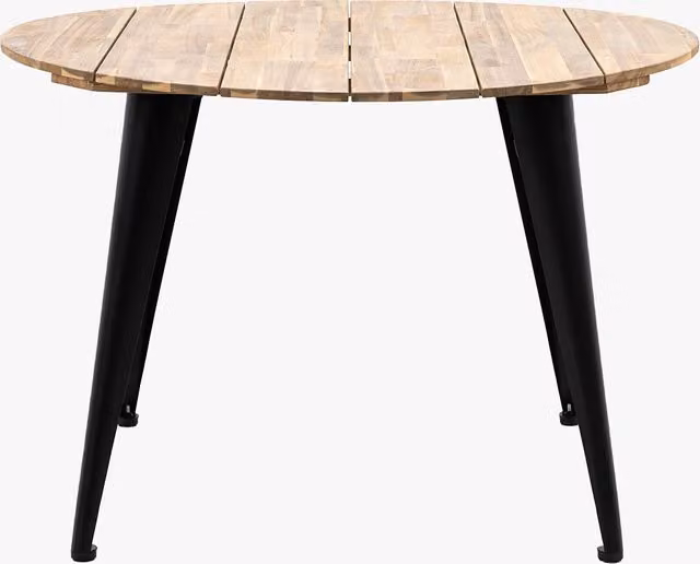 Perch & Parrow Chinwag Outdoor Round Dining Table in Brown Acacia Wood