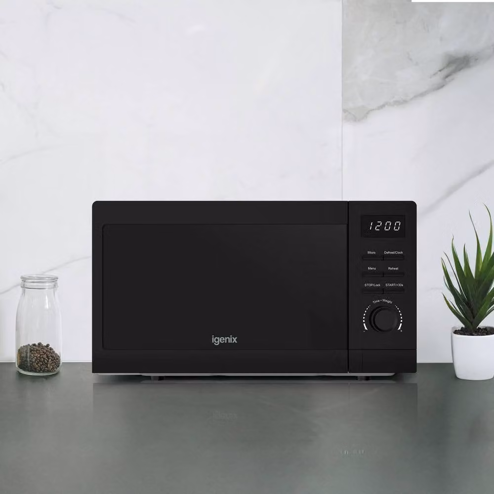 Igenix 20L 800W Solo Digital Countertop Microwave in Black – 4