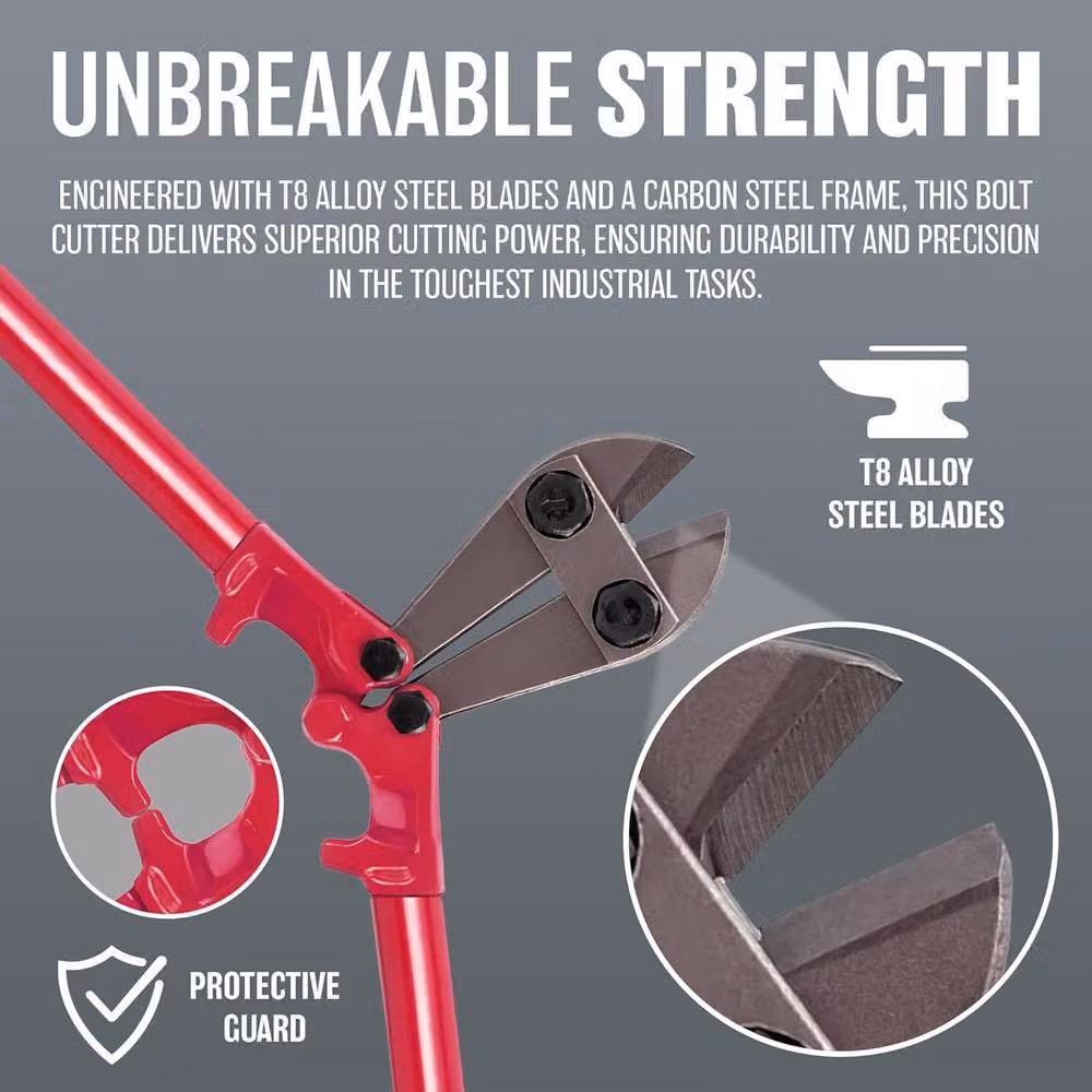 BARGAINS-GALORE Heavy Duty Carbon Steel Bolt and Wire Cable Cutters, Red – 3