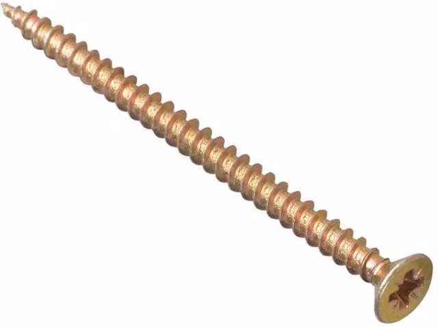 Forgefix Multi-Purpose Pozidriv Chipboard Self-Countersinking Screws, Silver, 4.0 x 70 mm