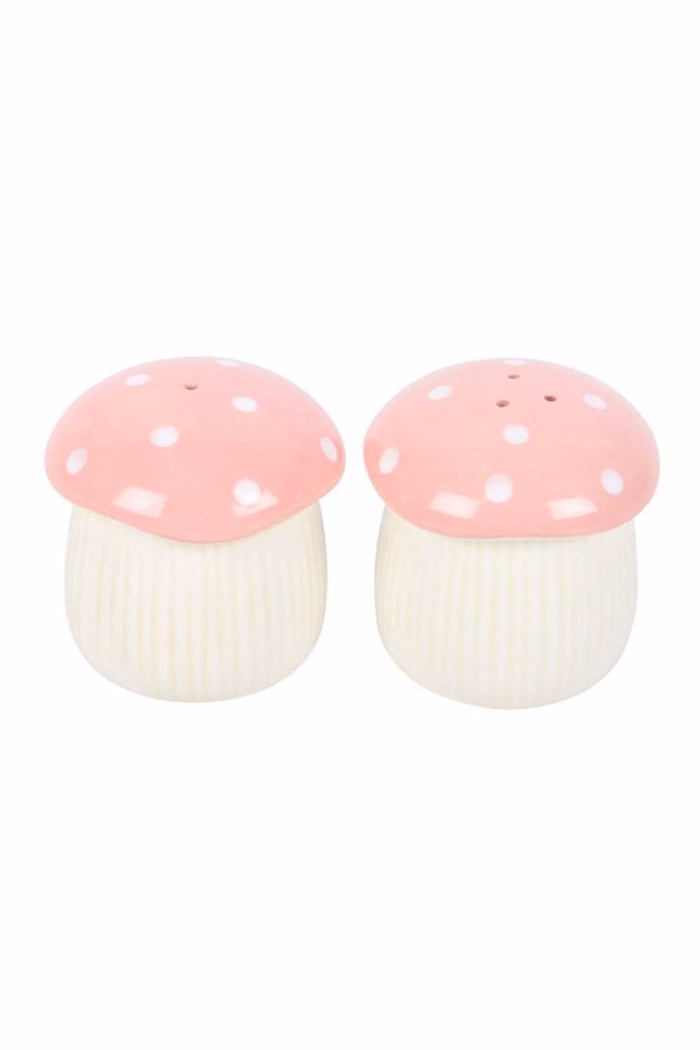 KDMD Pink Ceramic Mushroom Salt and Pepper Shakers – 2