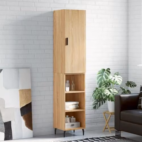 vidaXL Modern Highboard Sideboard in Brown Sonoma Oak Engineered Wood with Doors and Shelves for Living Room or Bedroom – 2