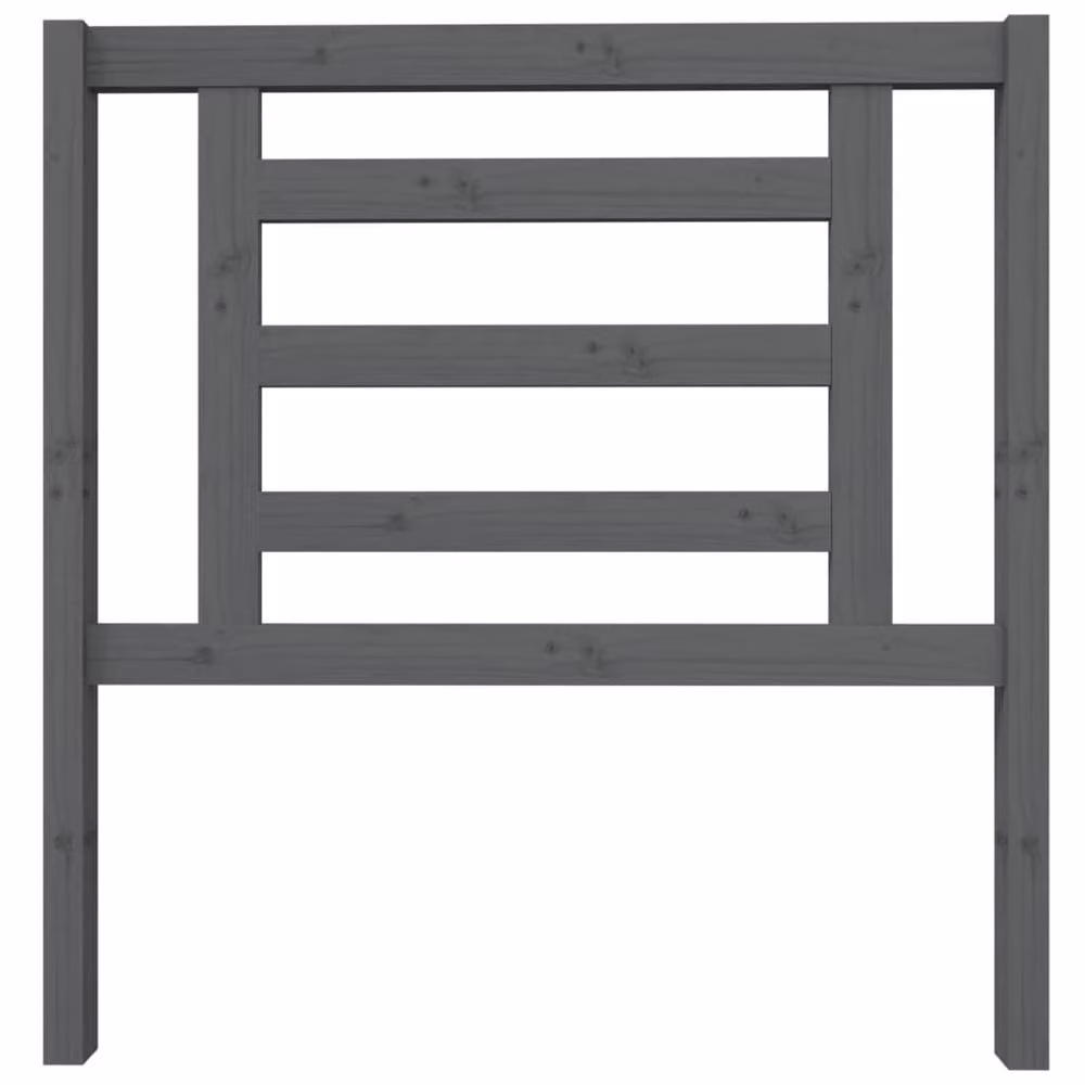Berkfield Home Grey Rustic Solid Pine Wood Bed Headboard W/D/H: 96 x 4 x 100 cm – 3