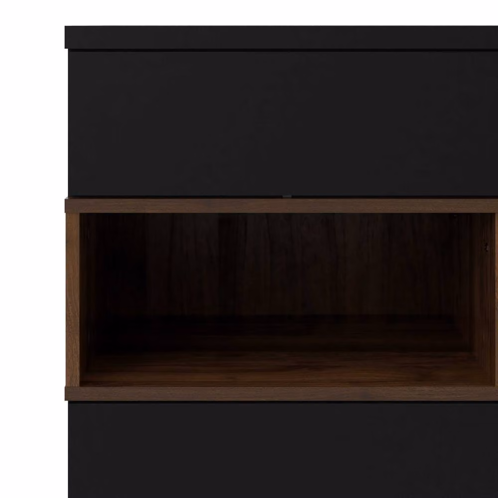 Wyld Haus Indigo Sideboard in Black and Walnut with 2 Doors and 1 Drawer – 6