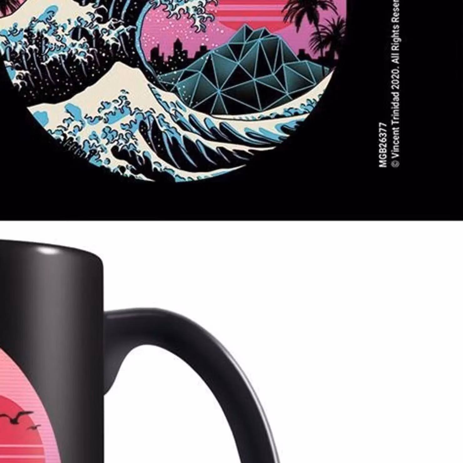 Vincent Trinidad The Great Retro Wave Ceramic Mug in Black – 2