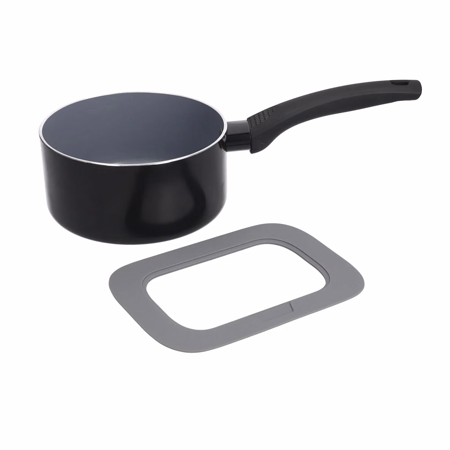 MasterClass Smart Space Three-in-One Foldable Non-Slip Silicone Trivet Set in Black