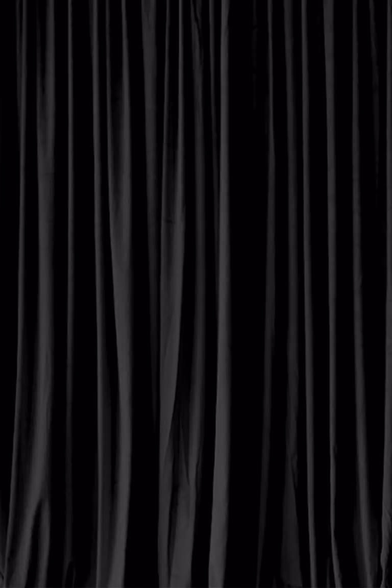 Neel Blue Polyester Fabric Curtain Backdrop in Black, W 300 cm x H 300 cm