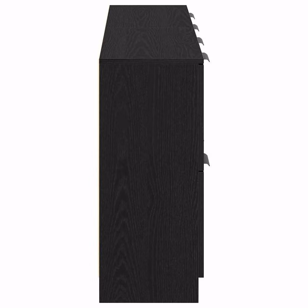 Berkfield Home Set of 2 Modern Black Oak Sideboards in Engineered Wood, W/D/H: 60 x 30 x 70 cm – 5