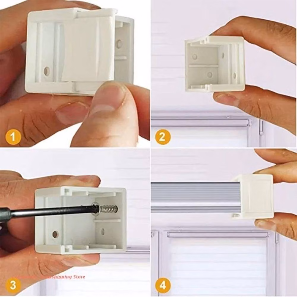 SPETLEK 6-Pack White Blinds Headrail and Bracket Set – 3