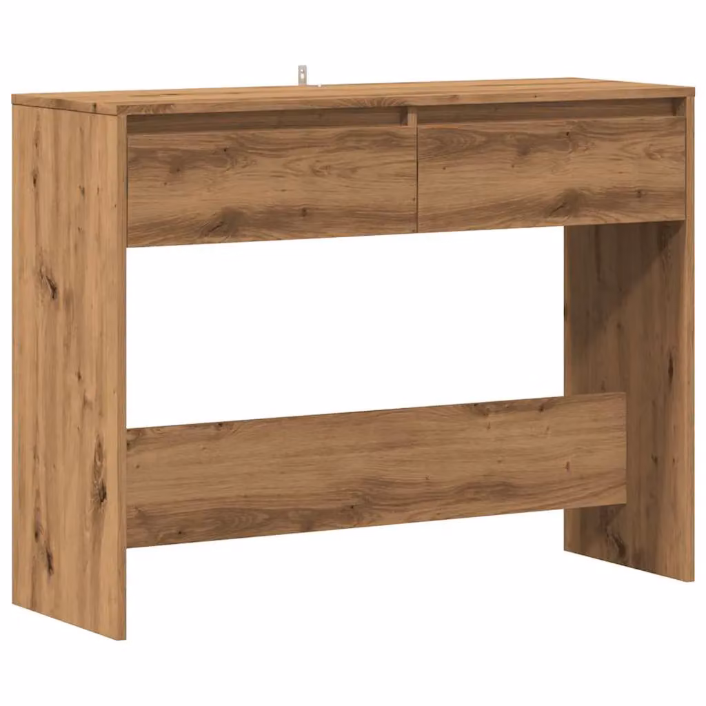 Berkfield Home Artisan Oak Console Table in Brown, W/D/H: 100 x 35 x 76.5 cm – 2