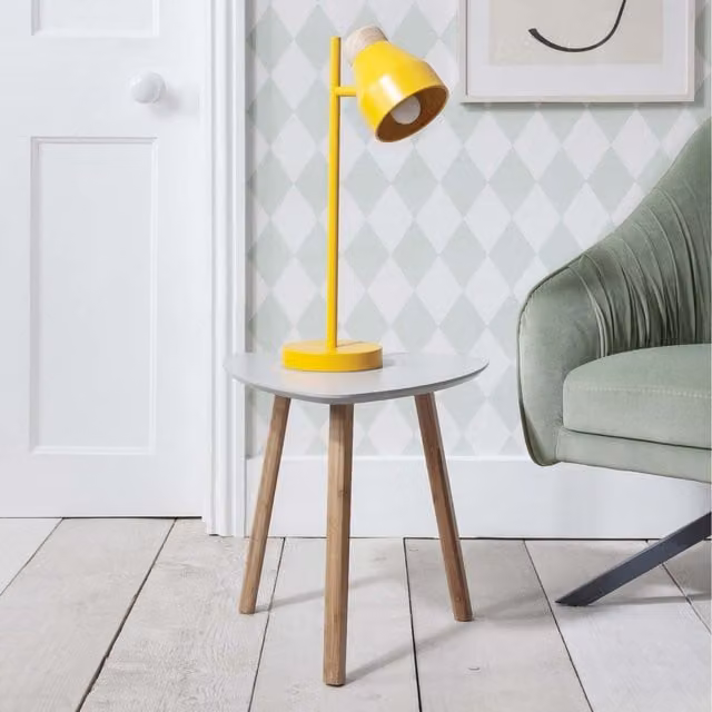 Noa and Nani Malme Small Round Side Table in Grey Wood