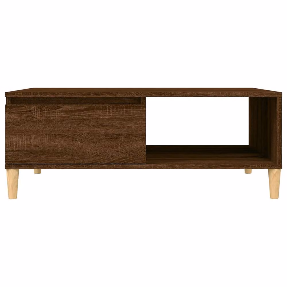 Berkfield Home Brown Oak Coffee Table, W/D/H: 90 x 60 x 35 cm – 4
