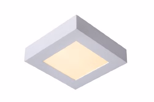 Lucide Brice Dimmable Square LED Flush Ceiling Light for Bathrooms, White – 1