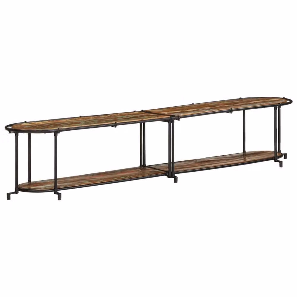 Berkfield Home Industrial TV Cabinet in Brown Solid Reclaimed Wood, W/D/H: 200 x 42 x 40 cm – 2