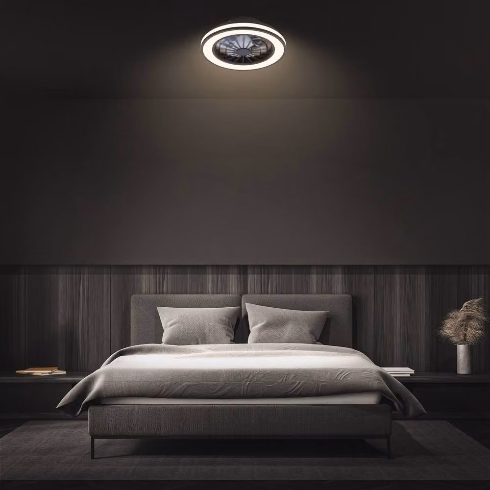Briloner Black 24W CCT Dimmable LED Ceiling Light with Fan and Remote Control – 2