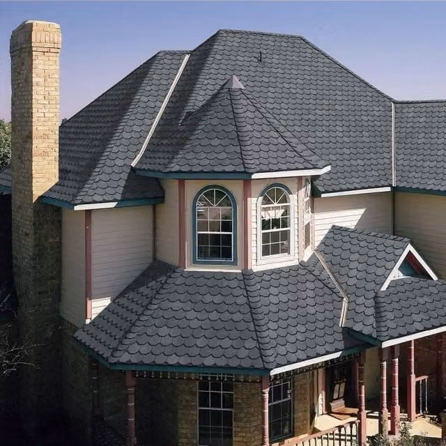 Livingandhome 18Pcs Fish Scale Asphalt Roofing Shingles, Grey