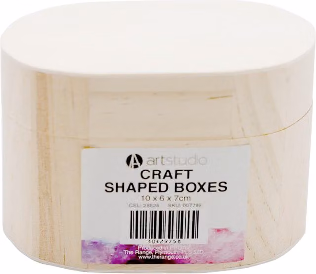 Art Studio Wooden Craft Box in Beige