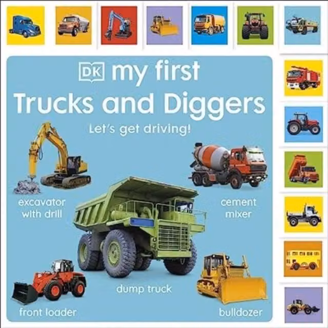 DK My First Trucks and Diggers Let's Get Driving Multicolour Board Book