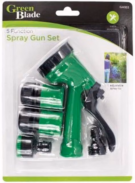 Garden Mile Green Garden Spray Nozzle and Lance with 3/4 inch Taps, W: 15 cm, H: 7 cm