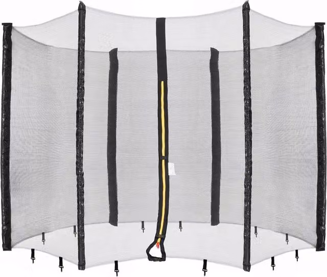 AREBOS Black Trampoline with UV-resistant Safety Net, Diameter: 244 cm