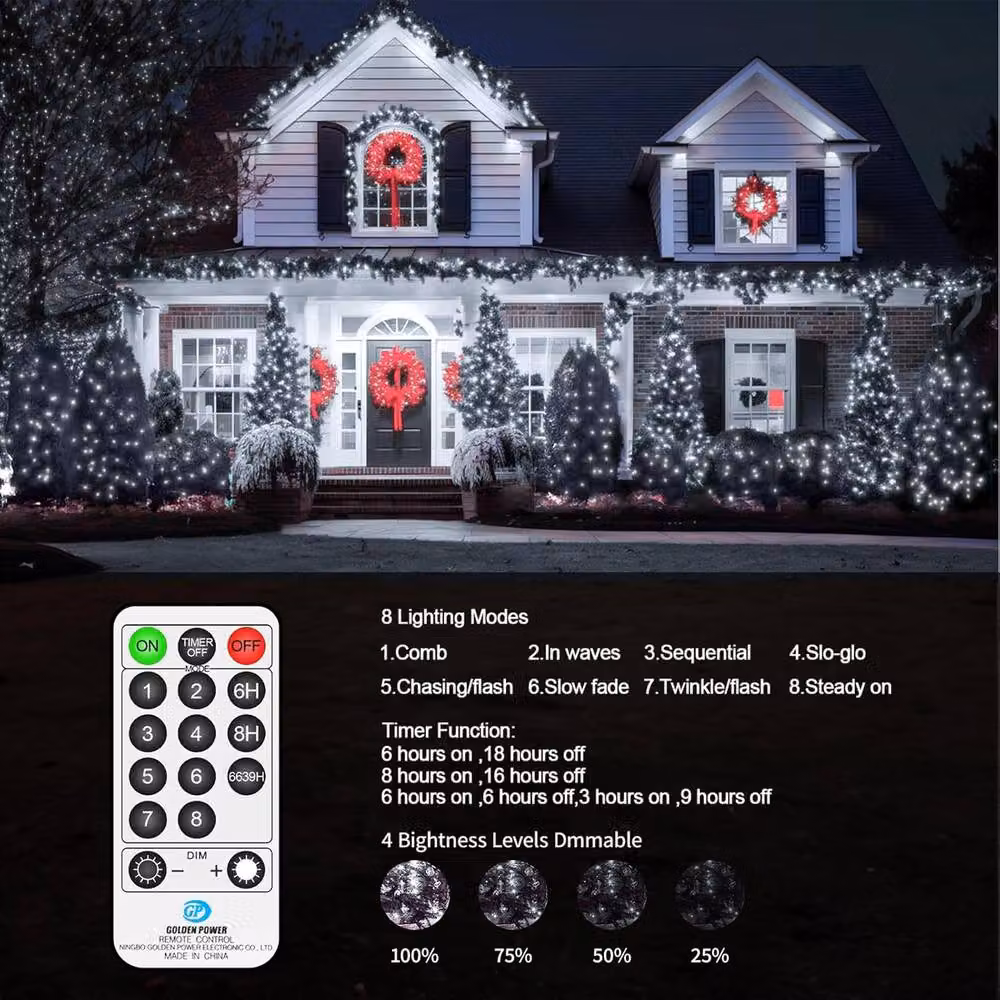 Garwarm White LED Christmas Fairy String Lights for Outdoor Use – 7