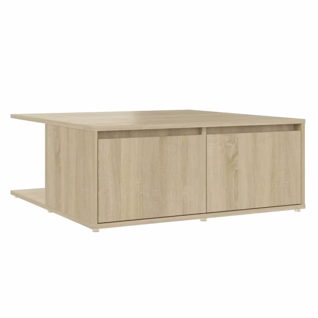 Berkfield Home Sonoma Oak Coffee Table in Brown, W/D/H: 80 x 80 x 31 cm – 2