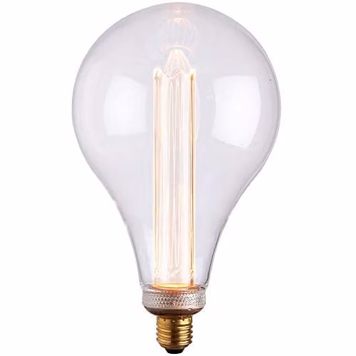 Loops XL Vintage LED Filament Light Bulb, Transparent Glass, E27, 2.5W Warm White, 120 Lumen, 2300K, Height: 24.3 cm, Diameter: 14.8 cm