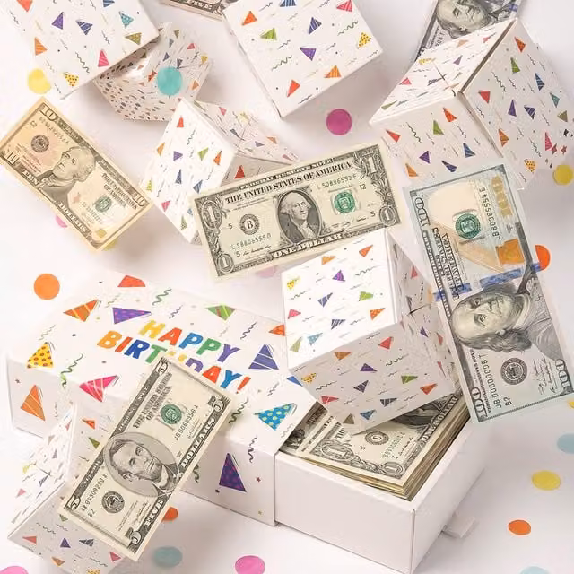 Lifeideas Birthday Surprise Pop-up Gift Box in White