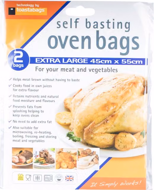 Planit Extra Large Transparent Oven Roasting Bags