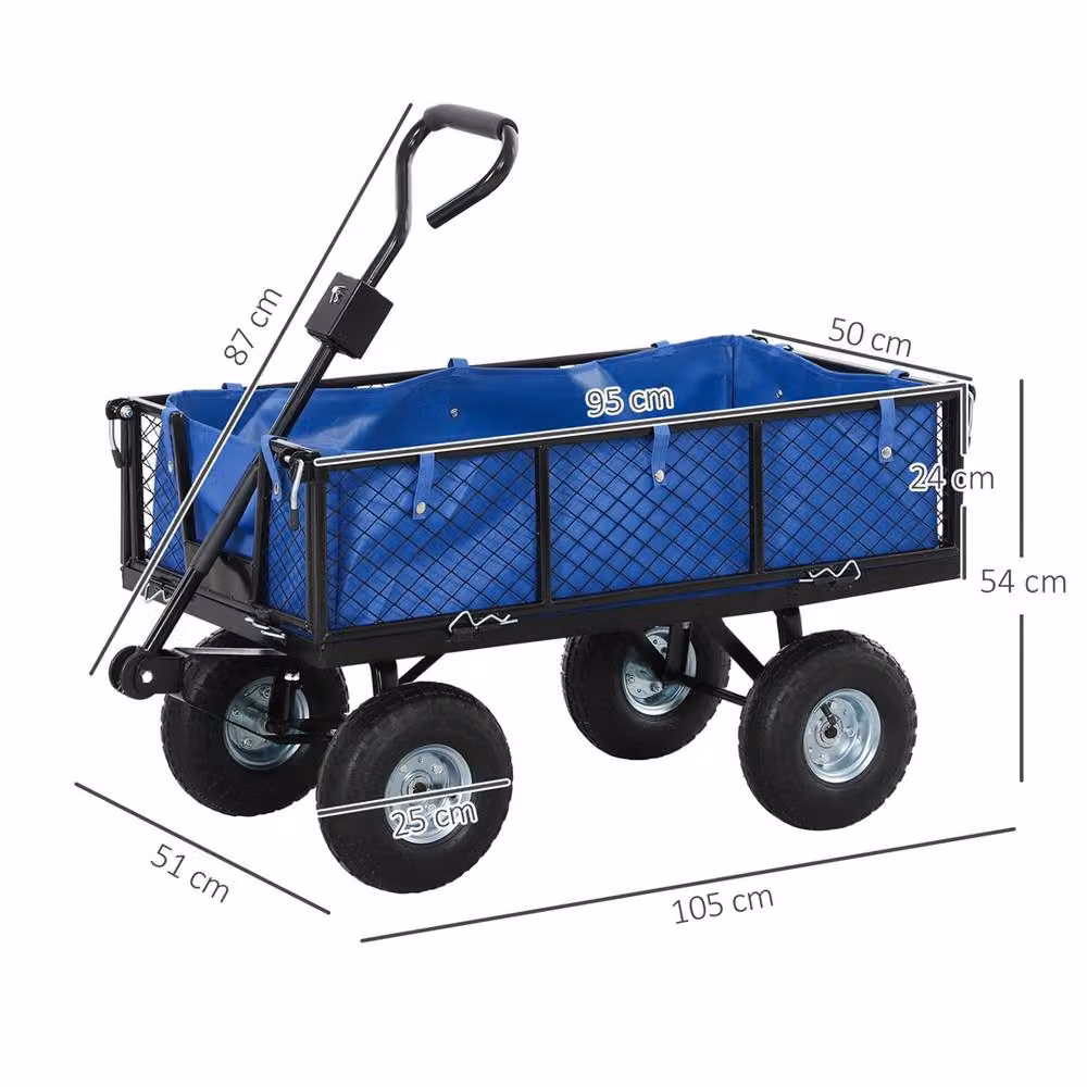 EONLION Blue Garden Trolley Cart with Liner – 2
