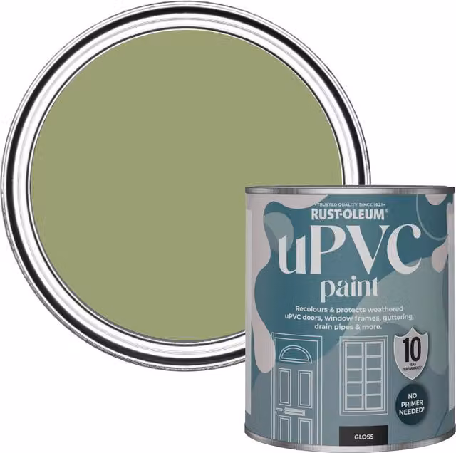 Rust-Oleum Gloss Finish UPVC Paint in Green, 0.75 l