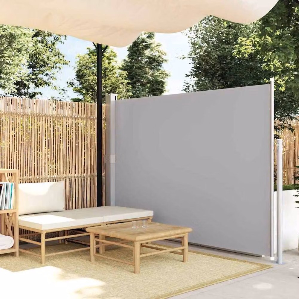 Berkfield Home Patio Retractable Side Awning in Grey, W/H: 300 x 160 cm – 2